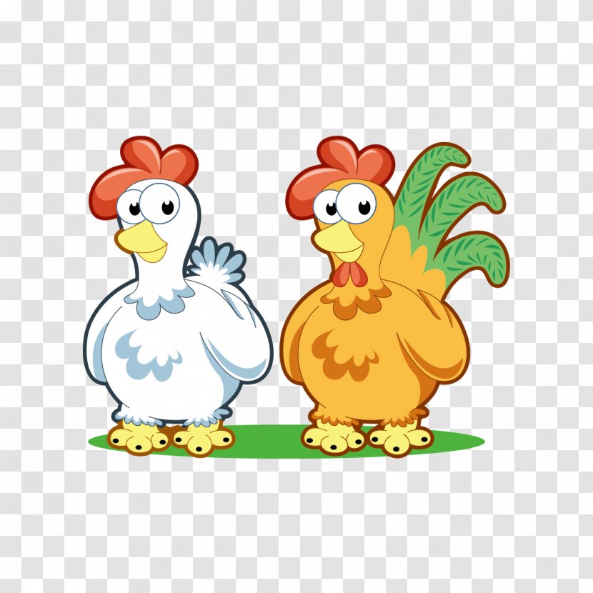 Chicken Cartoon Rooster - Poultry - Chick Transparent PNG