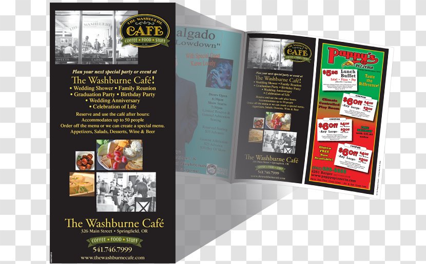 Display Advertising Brochure - Cafe Poster Transparent PNG