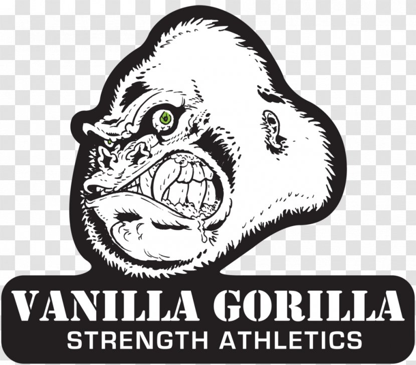 Gorilla Logo Training Carnivora Sport - Black And White Transparent PNG