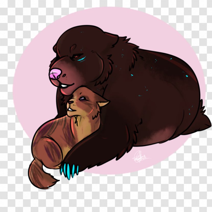 Dog Bear Cartoon Character - Vertebrate Transparent PNG