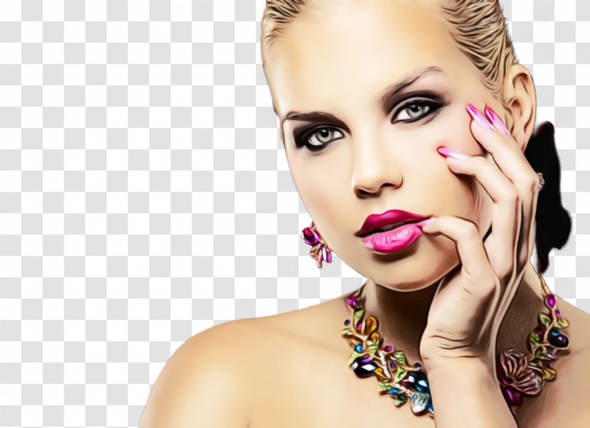 Face Hair Skin Lip Eyebrow - Beauty - Hairstyle Nose Transparent PNG
