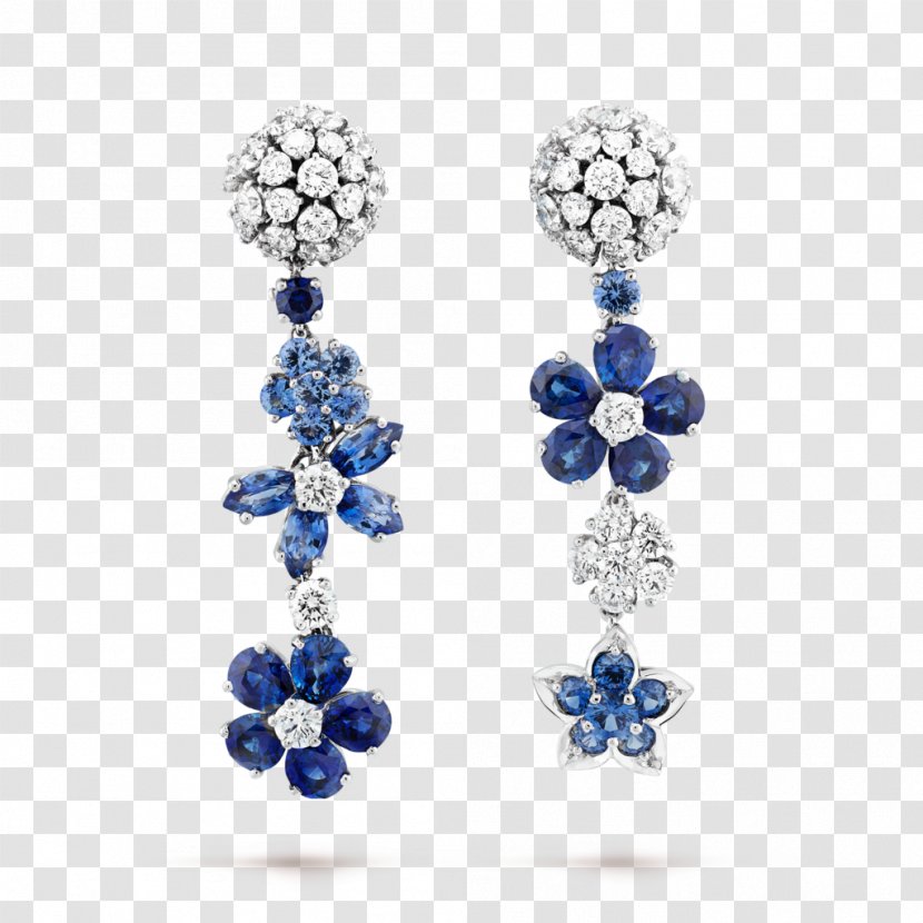 Earring Sapphire Van Cleef & Arpels Jewellery Watch Transparent PNG