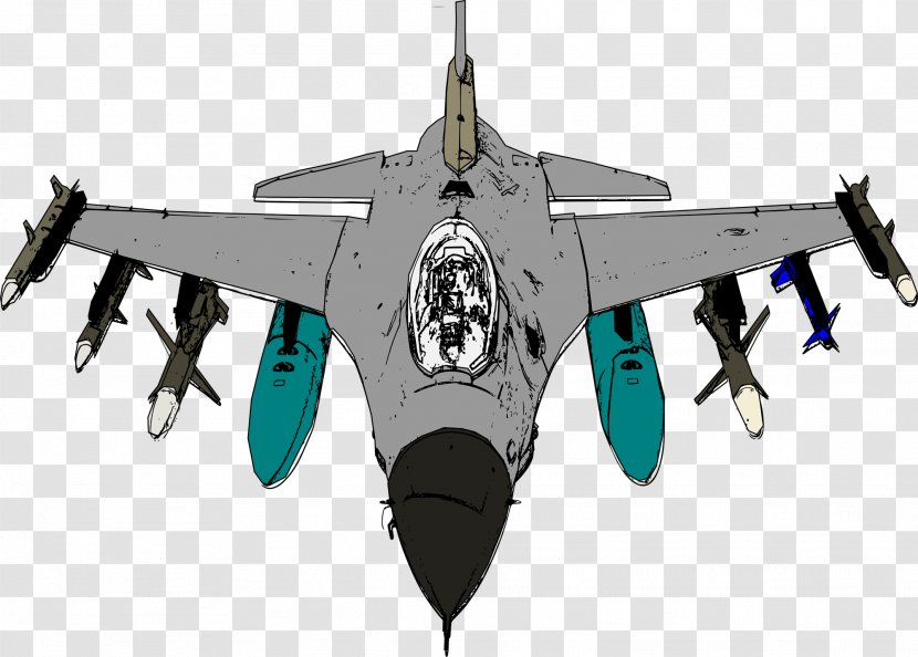 General Dynamics F-16 Fighting Falcon Airplane Fixed-wing Aircraft Fighter Clip Art - Machine - Super Cool Helicopter Transparent PNG
