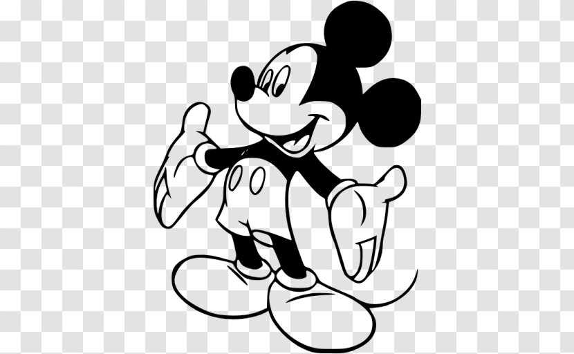Mickey Mouse Minnie Black And White Clip Art - Cartoon Transparent PNG