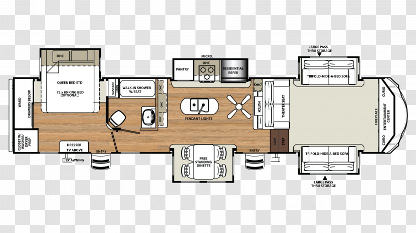 Campervans Forest River Fifth Wheel Coupling Floor Plan Sales - Flagg Rv - Sandpiper Transparent PNG