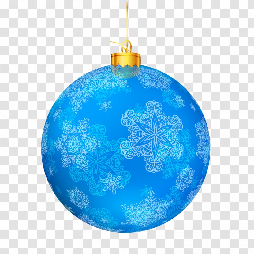 Blue Ball Snow - Snowflake Charm Spherical Transparent PNG