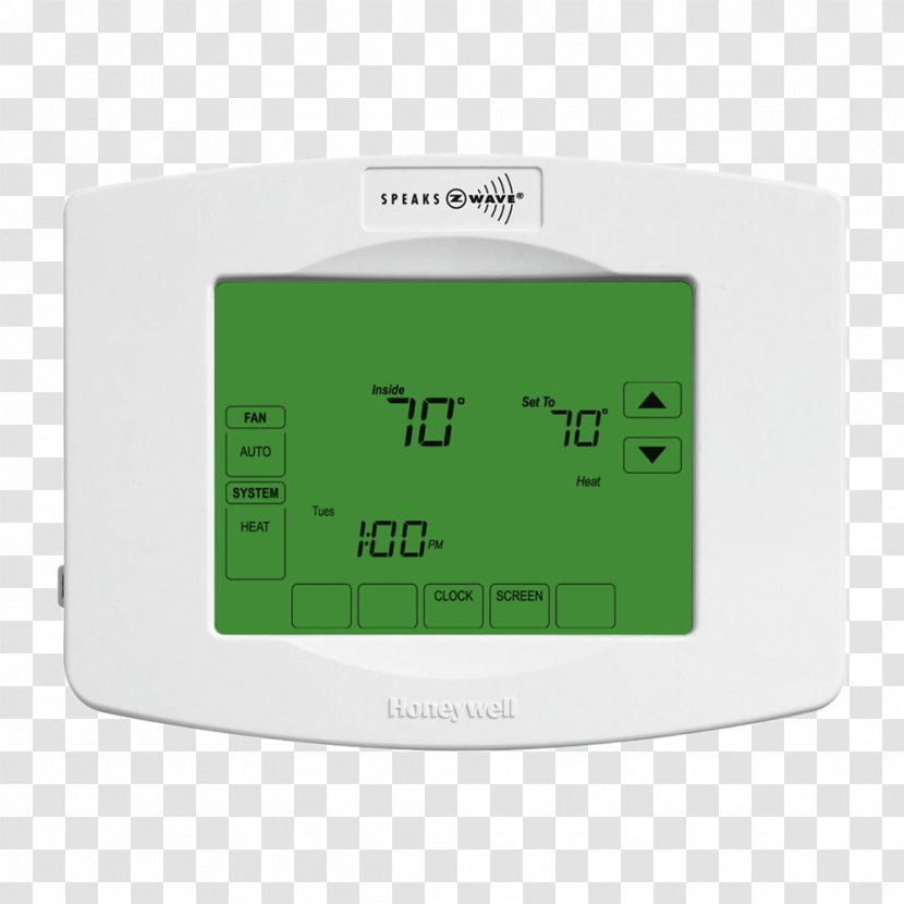 Programmable Thermostat Honeywell Z-Wave ZWStat - Zwave Transparent PNG