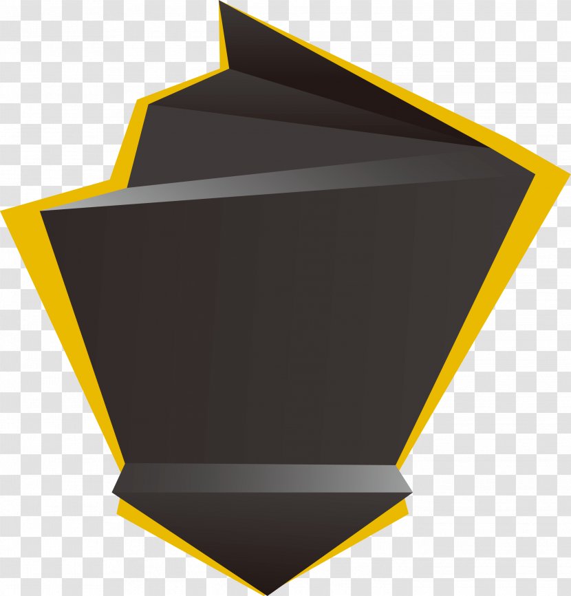 Geometric Shape Geometry - Resource - Creative Custom Yellow And Black Shapes Transparent PNG