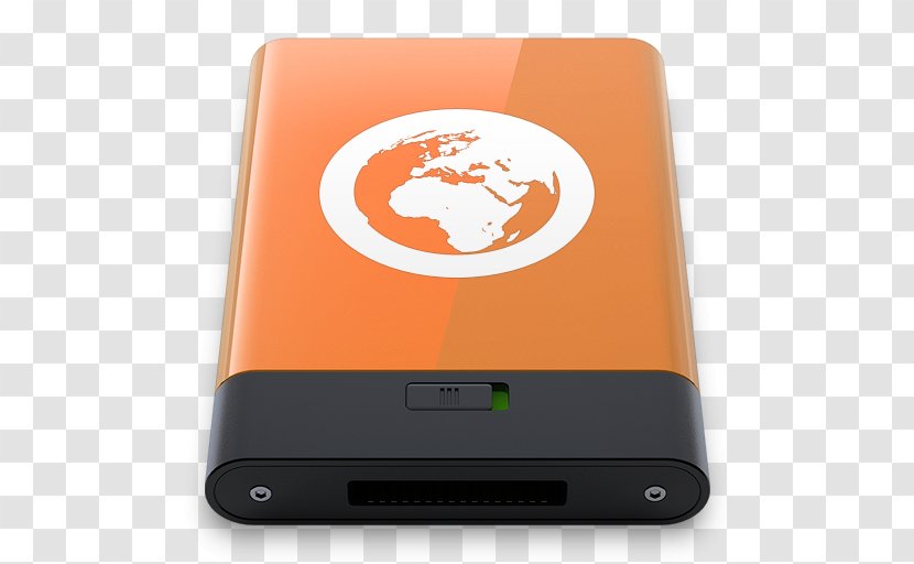 Electronic Device Gadget Multimedia - Data Storage - Orange Server W Transparent PNG