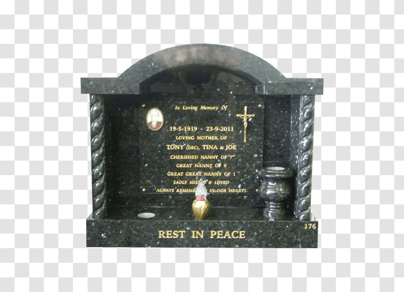 Headstone Memorial - Monumental Inscription Transparent PNG