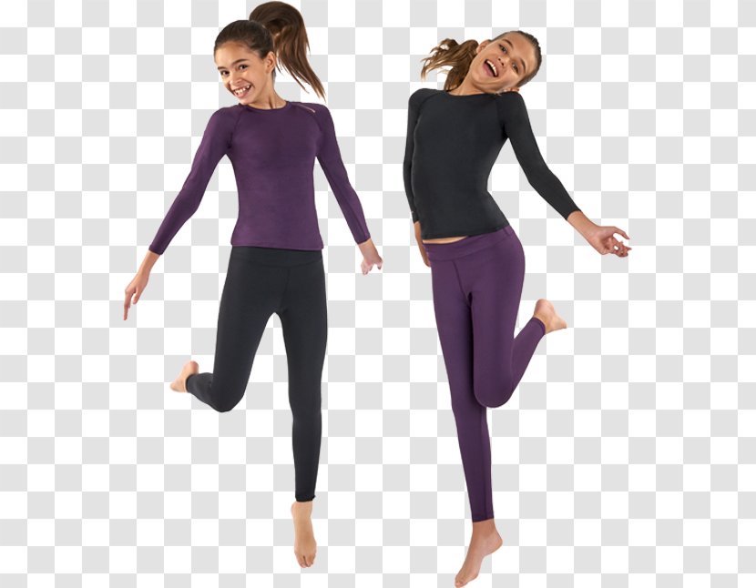 Leggings Sleeve T-shirt Compression Garment Clothing - Silhouette - Kids Jumping In Puddle Transparent PNG