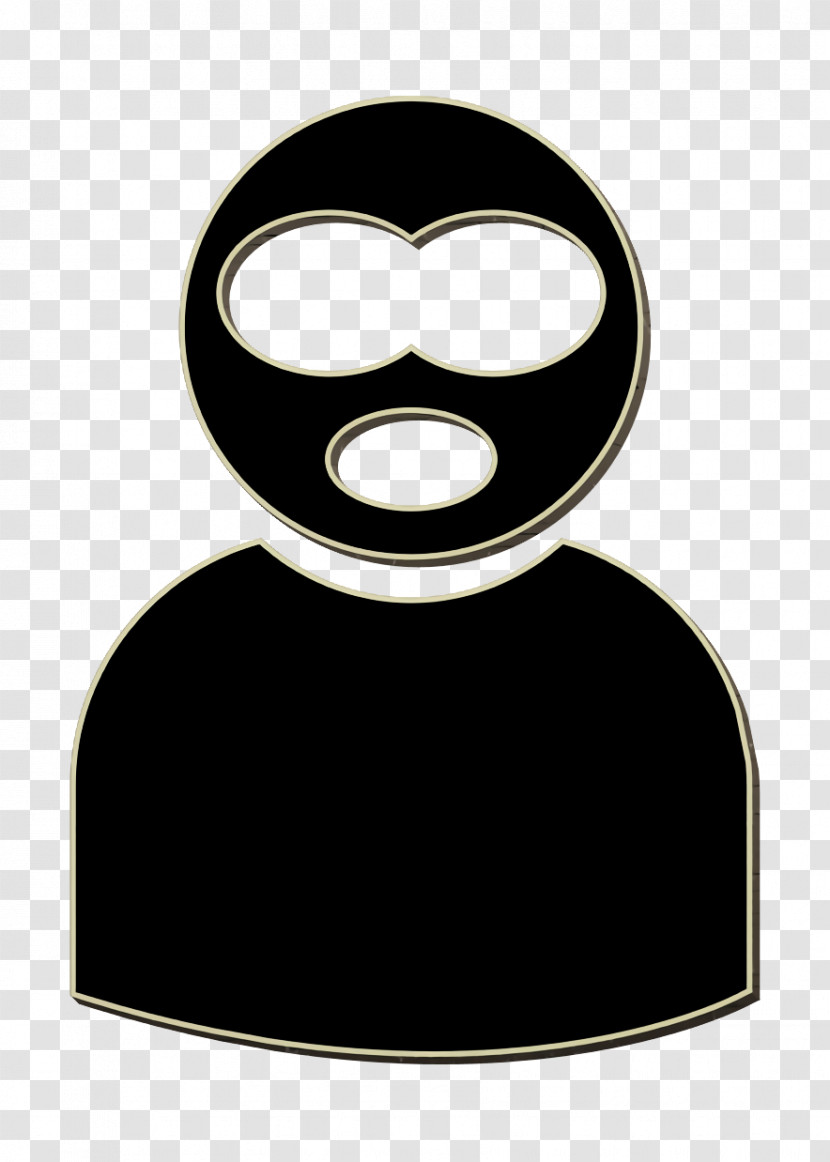 Humans 3 Icon Terrorist Man Silhouette With Bonnet Mask Icon Terrorist Icon Transparent PNG