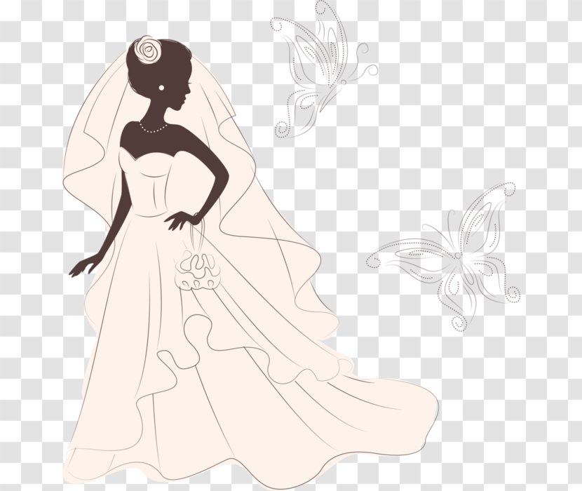 Bridegroom Illustration Wedding Dress - Heart - Bride Transparent PNG