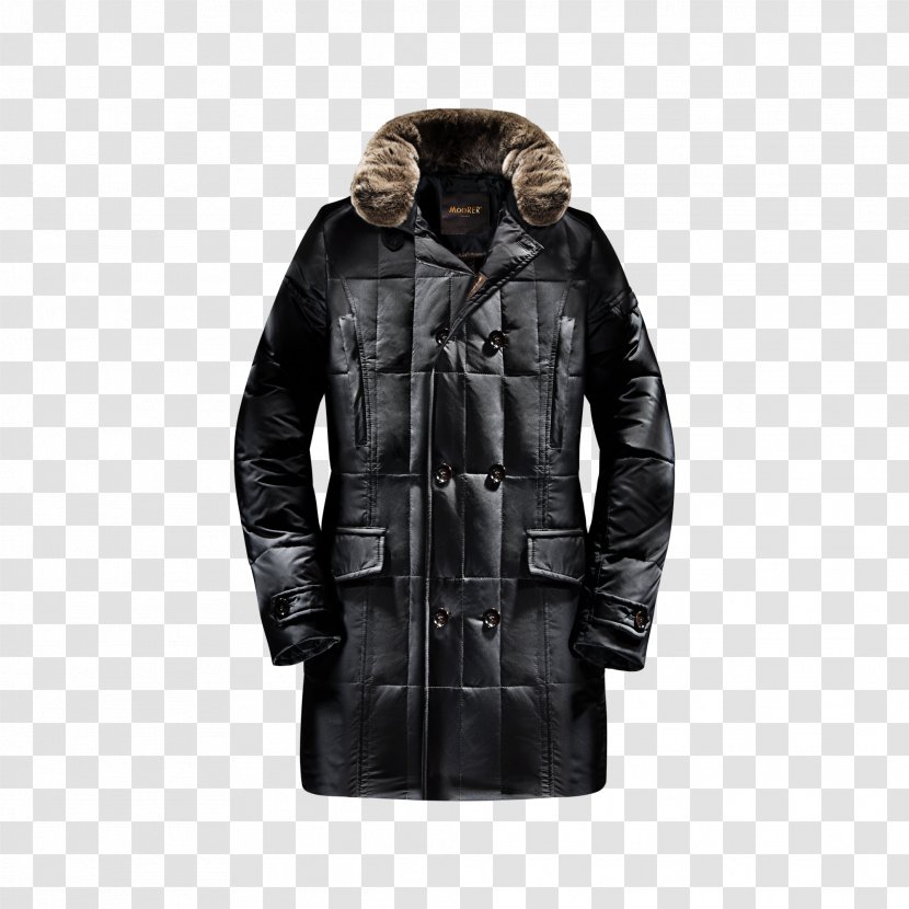 Leather Jacket Parka Overcoat Collar Transparent PNG