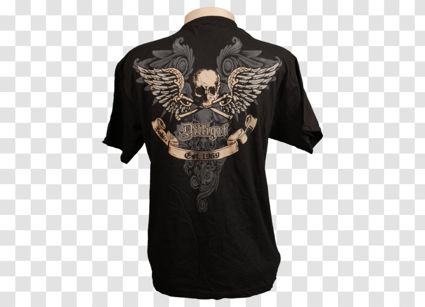 T-shirt Clothing Oldbest Sleeve - Cotton - Wing Skull Transparent PNG