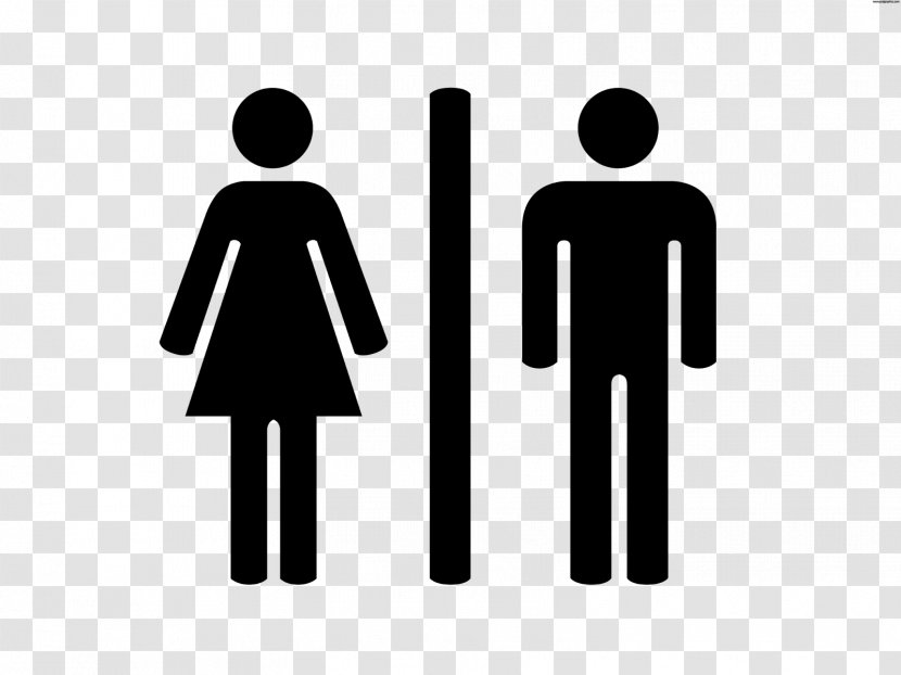 Unisex Public Toilet Ladies Rest Room Bathroom - Black And White Transparent PNG