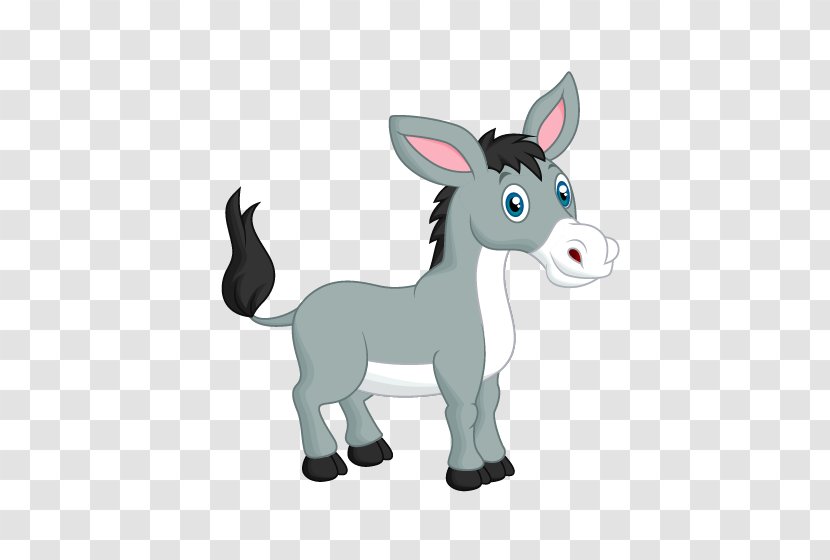 Donkey Cartoon - Fictional Character - Horse Transparent PNG
