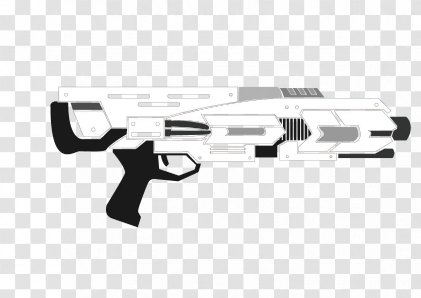 Trigger Machine Gun Weapon Firearm - Watercolor - Vector Guns Transparent PNG
