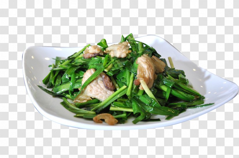 Spinach Salad Stir Frying Meat Pork - Dish - With Vegetables Transparent PNG