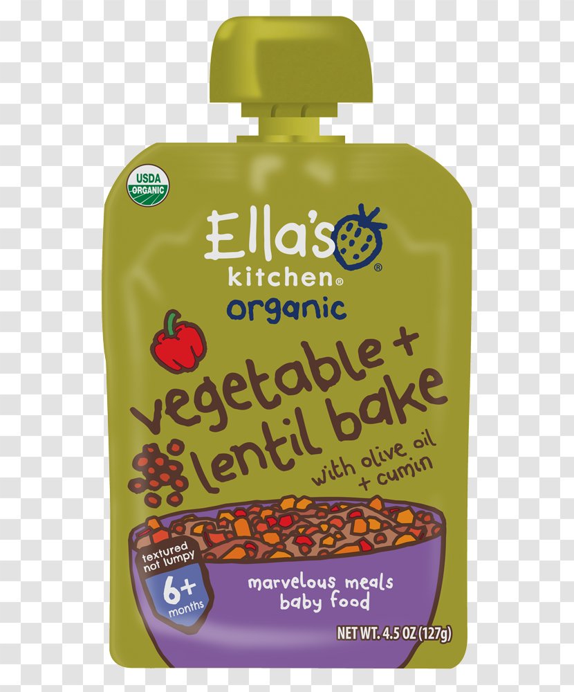 Organic Food Baby Ella's Kitchen Purée Vegetable Transparent PNG