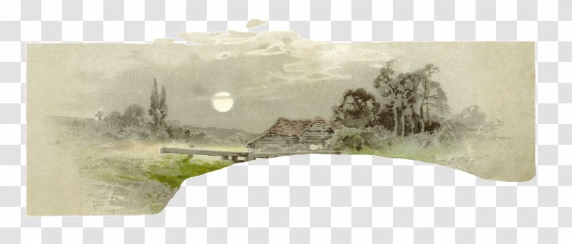 Full Moon Harvest - Wolf Border - Countryside Transparent PNG