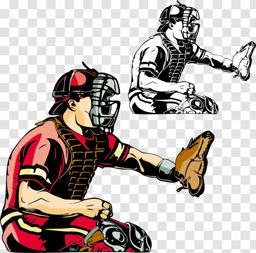 Baseball Player Sport Athlete - Comic Style Vector Material Transparent PNG