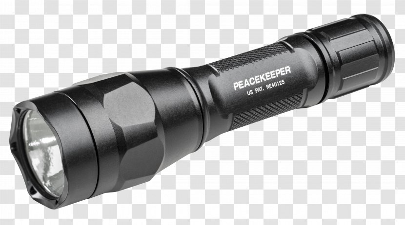 Flashlight Surefire P1R PEACEKEEPER-Tactická LED Svítilna 600lm / 15lm Tactical Light - Lumen Transparent PNG