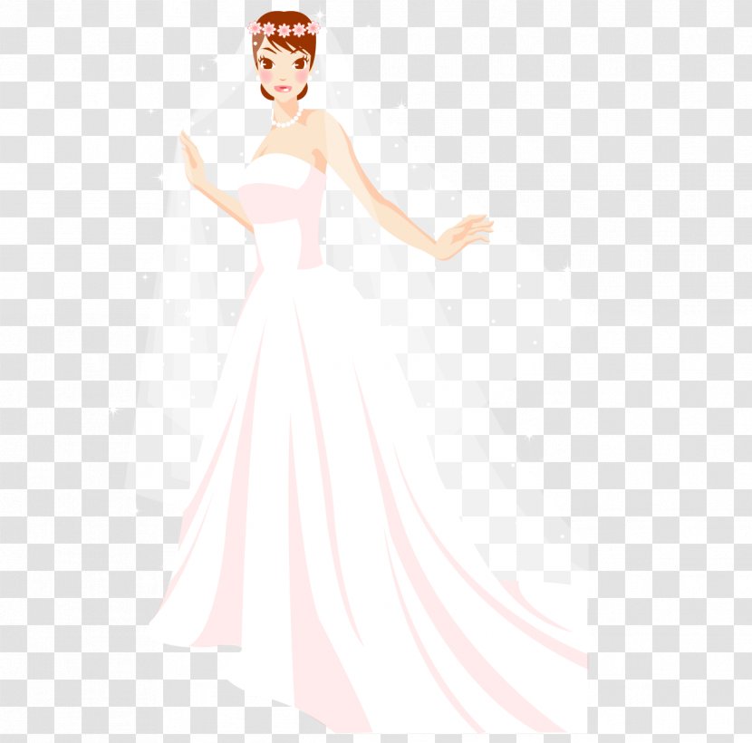 Wedding Dress Bridegroom Formal Wear Illustration - Frame - Bride Transparent PNG