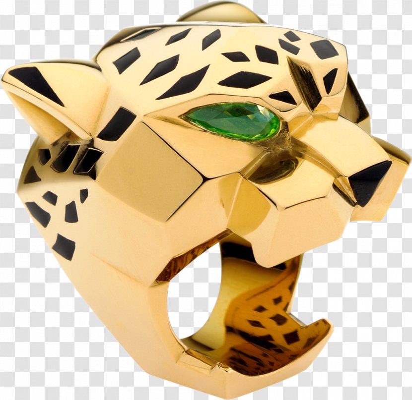 Leopard Ring Cartier Jewellery Gold - Love Bracelet - Black Panther Transparent PNG