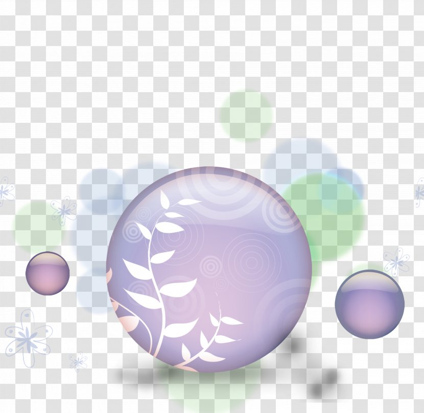 Watercolor Painting - Christmas Ornament - Purple Ball Transparent PNG