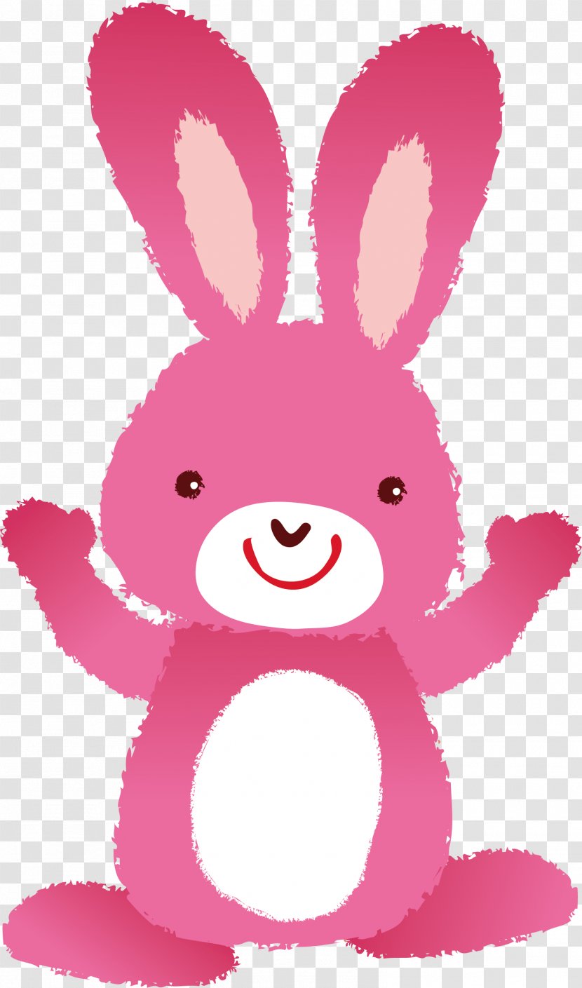 European Rabbit Easter Bunny Ohio State University Radio Observatory - Pink - Cute Little Vector Transparent PNG