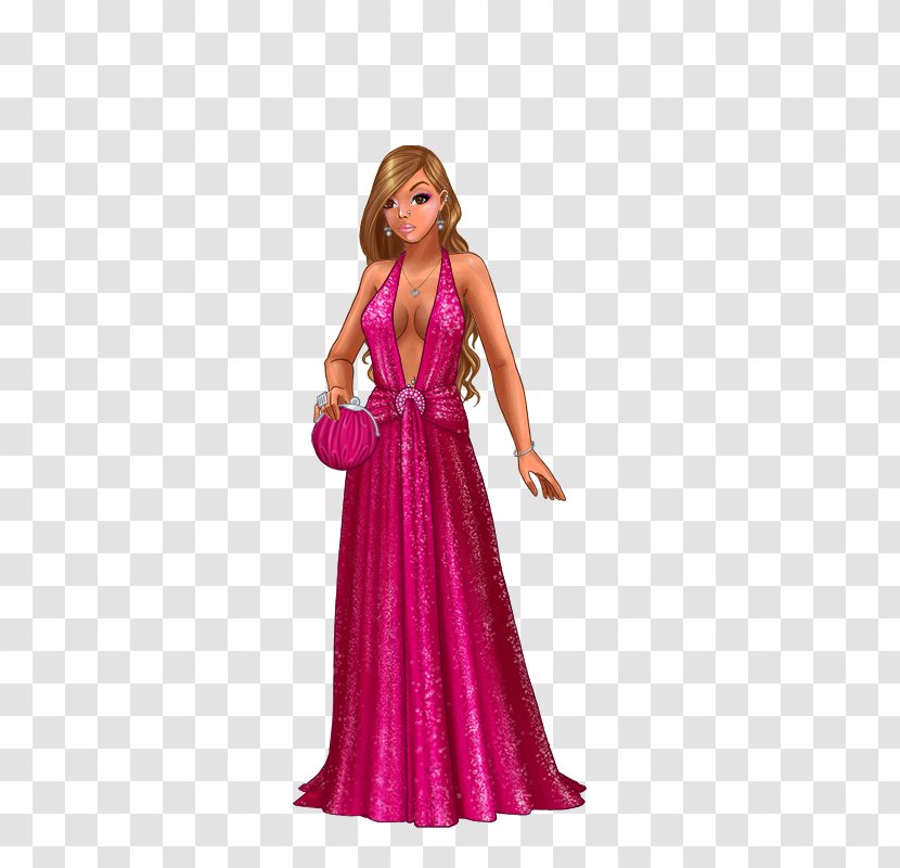 Fashion Woman Barbie Gown Dress - Hu Transparent PNG