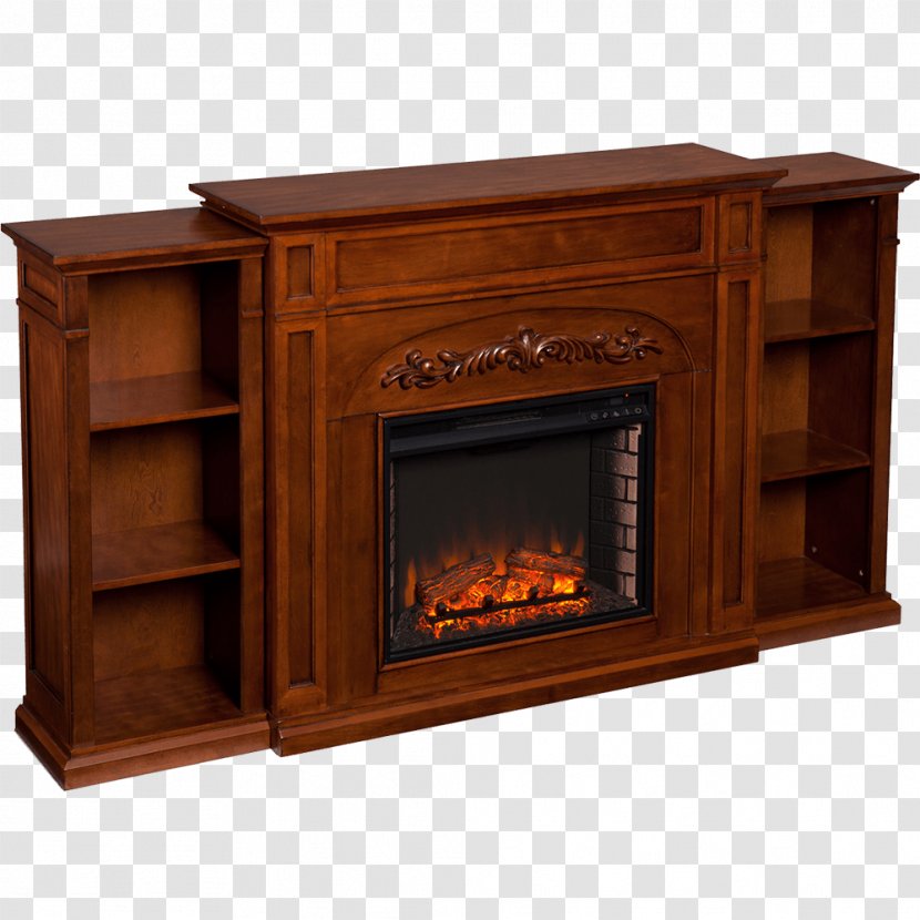 Electric Fireplace Bookcase Insert Shelf - Bookshelf Transparent PNG