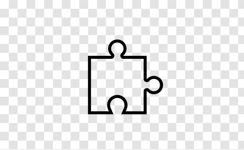 Jigsaw Puzzles Black & White Clip Art - Text Transparent PNG