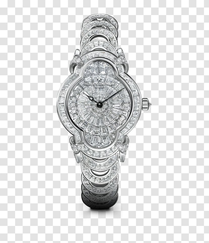 Vacheron Constantin Watch Jewellery Diamond Clock - Mechanical - Watches Silver Female Form Transparent PNG