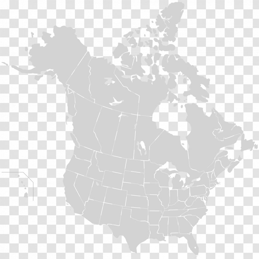 United States Canada Vector Map - World Transparent PNG