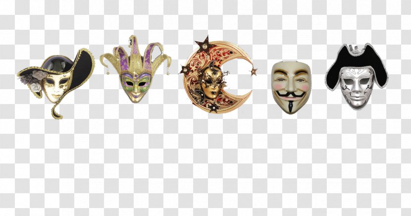 Earring Body Jewellery Clothing Accessories Guy Fawkes Mask - Masquerade Transparent PNG