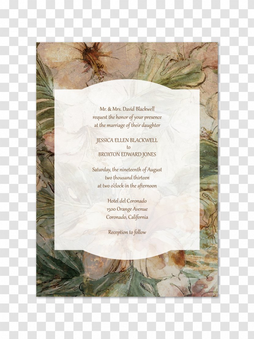 Wedding Invitation Paper Convite Save The Date - Romantic Invitations Transparent PNG