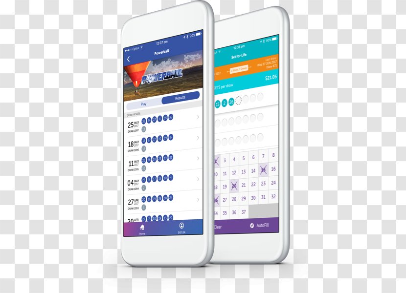 Feature Phone Lotto App - Mobile - Lottery Slots Smartphone The LottApple Splash Transparent PNG