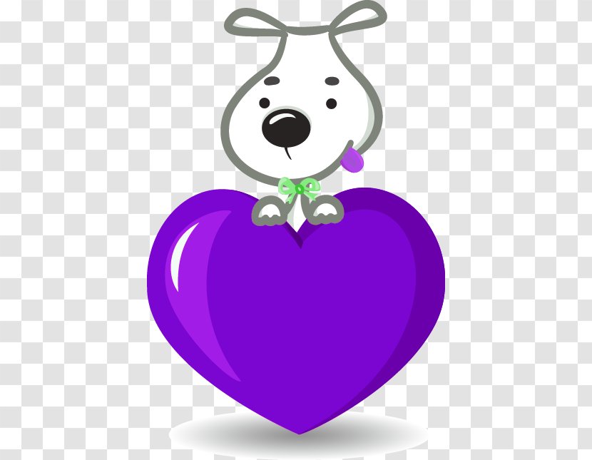 Dog Love - Cartoon - Cute Puppies And Heart-shaped Balloons Transparent PNG