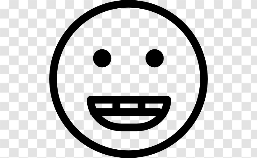 Smiley Emoticon Clip Art - Black And White - People Smile Transparent PNG