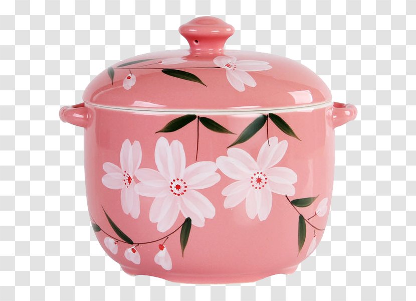 Japanese Cuisine Rice Cooker Lid Tableware - Stock Pot - Pink Stew Transparent PNG