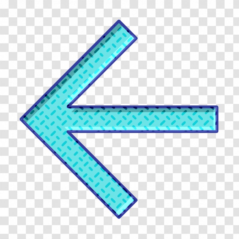 Arrow Icon Back - Turquoise - Symbol Electric Blue Transparent PNG