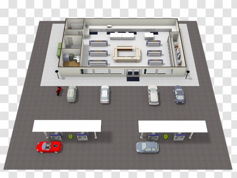 3D Floor Plan House Site - Convenience Store Transparent PNG