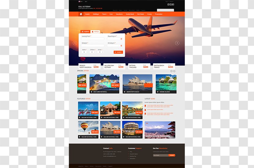 Responsive Web Design Page Travel Template System - Software Transparent PNG