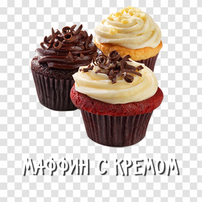 Cupcake Frosting & Icing Birthday Cake Muffin Bakery - Cream - Chocolate Transparent PNG