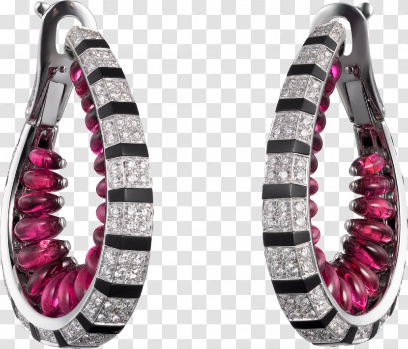 Ruby Earring Jewellery Diamond Brilliant - Silver - Beads Transparent PNG