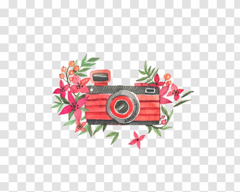 Watercolor Painting Camera - Petal - Cartoon Transparent PNG