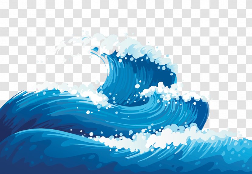 Wind Wave Clip Art - Blue - October 1st Transparent PNG