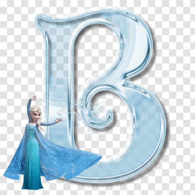 Elsa Alphabet Frozen Film Series - Blue Transparent PNG